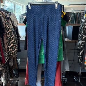 Blue Textured Women's Joggers
